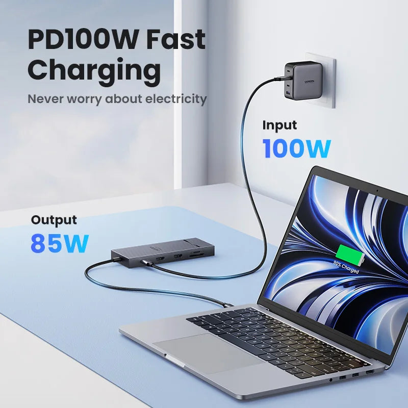 UGREEN USB C Hub 10Gbps 4K60Hz HDMI USB 3.2 PD 100W USB Splitter for Laptop, MacBook Pro/Air, iPad, Phone, Android Docking Station