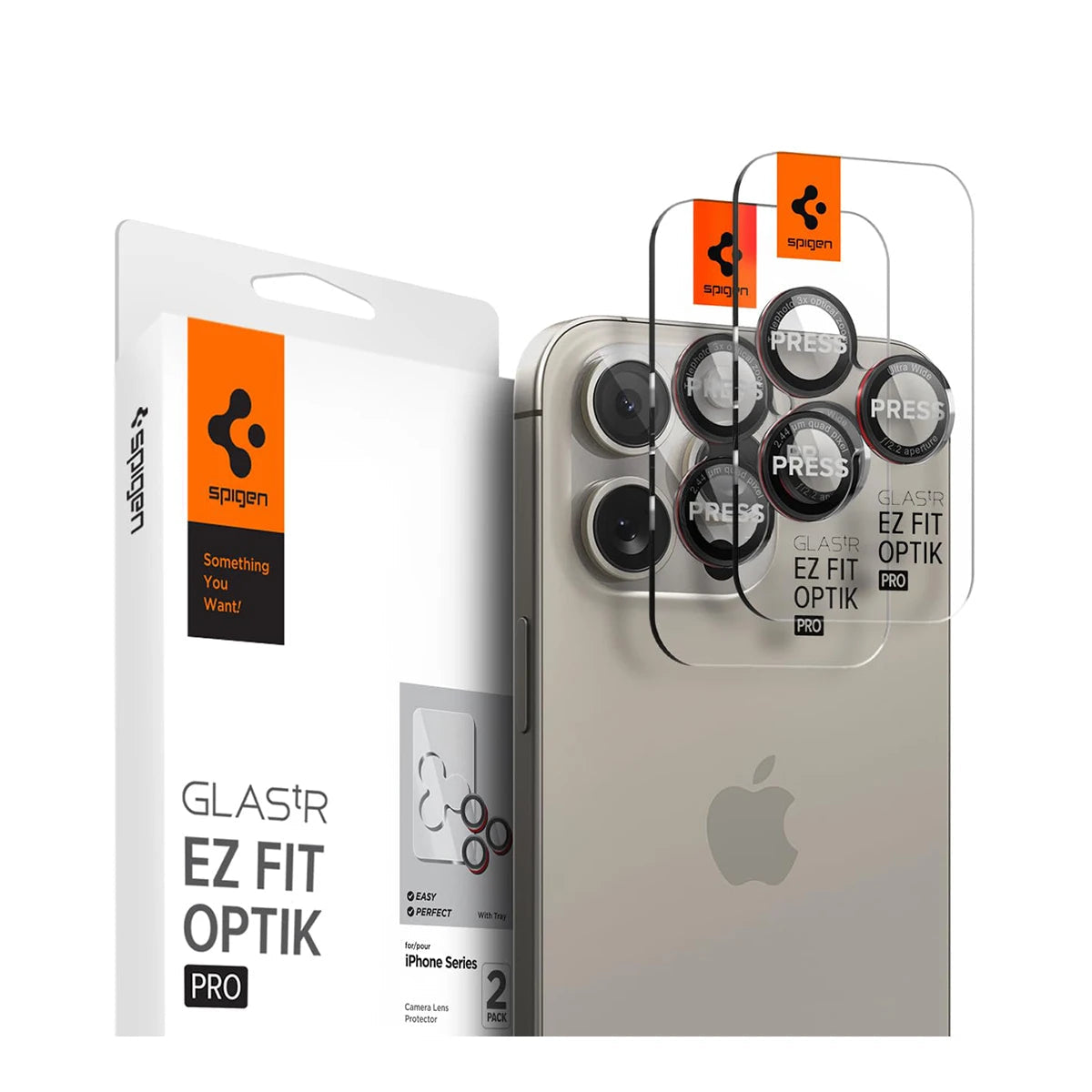 Spigen Glas.tR EZ Fit Optik Pro Lens Protector for iPhone 15 Pro Max / 15 Pro / 14 Pro Max / 14 Pro