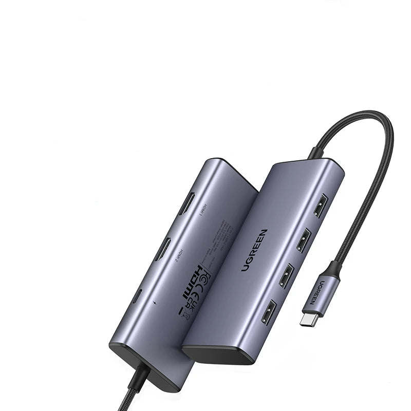 UGREEN Dual HDMI USB Hub - 10-in-1 Multifunctional Docking Station